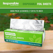 Responsible Products 3000 / 12" x 10.75" / Silver Aluminum Foil
