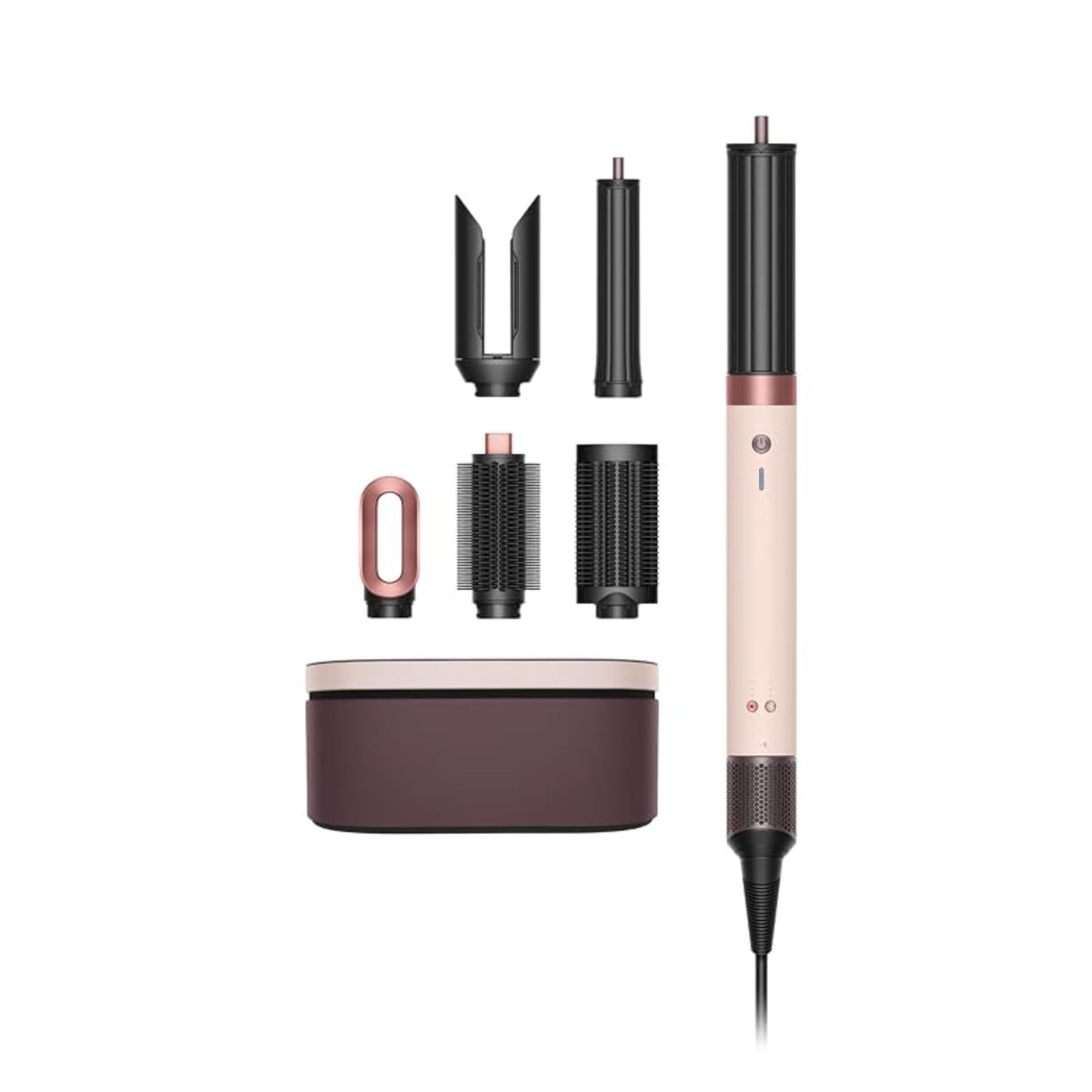 Airwrap Co-anda2x Multi-Styler and Dryer Straight+Wavy in Ceramic Pink by Dyson – Ceramic, Complete Long for Straight to Wavy Hair - Ceramic Pink, Model 587990-01