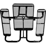 Global Industrial Black / 48"W x 62"L x 29.5"H / Industrial Picnic Tables