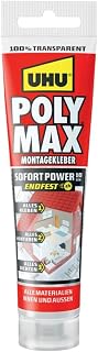 UHU 47260 Poly MAX 10 SEK Instant Power Transparent Tube Mounting Adhesive