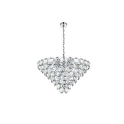 Adaline 15 Light Chandelier Chrome by Lighting Design – Iron and Crystal, Chrome