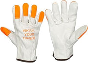 Tillman 1427B Bulk Unlined Hi-Vis Grade B Cowhide Drivers Gloves, 2X-Large, 12 Pack