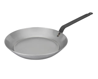 Bourgeat Black Carbon Steel Frying Pan by Matfer – 8 1/2", 1.0 liters, Carbon Steel, Gray, Model 62001