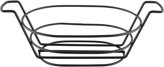 8.5" x 6" Black Oval Basket with Handles, Clipper Mill by GET 4-33785 (Qty,1)