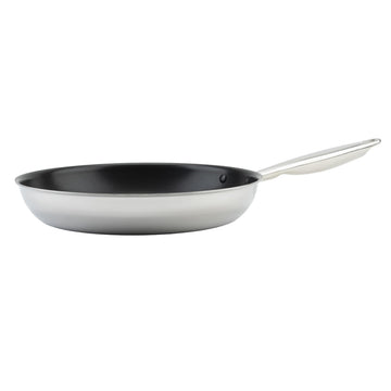 Tri-Ply Frying Pan by Winco – 12", 3.0 quarts, Stainless Steel, Silver, Model TGFP-12NS