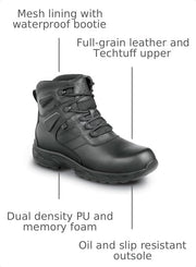 Men's Black Groton MaxTRAX Soft Toe Waterproof Hiker (12.0 EW) by SR Max – 12 X-Wide, Black, Model Men's Groton