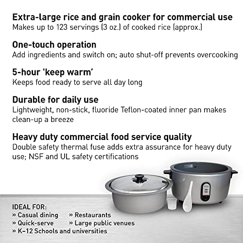 Panasonic 30 Cup / 120V / Cooker Commercial Rice Cookers