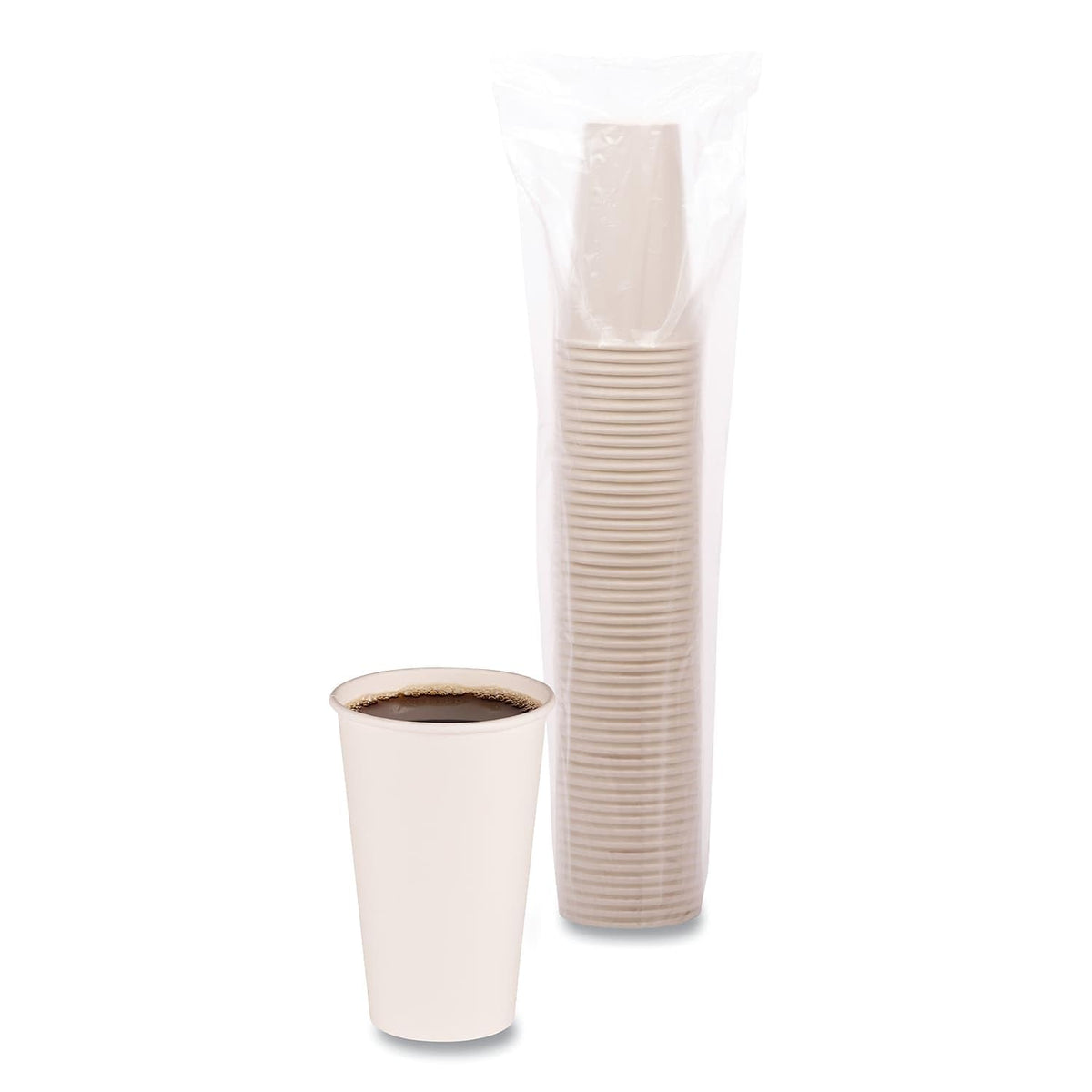 UP 16 oz Paper Hot Cups by Boardwalk – 16 Ounces, Paper, White