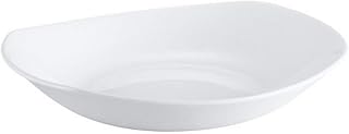 CAC China EVT-BT10 Elegant Everest 32 oz Fully Glazed Porcelain Rectangular Salad Bowl, 10-1/2" by 9-1/8" by 1-3/4", Bone White (Box of 12)