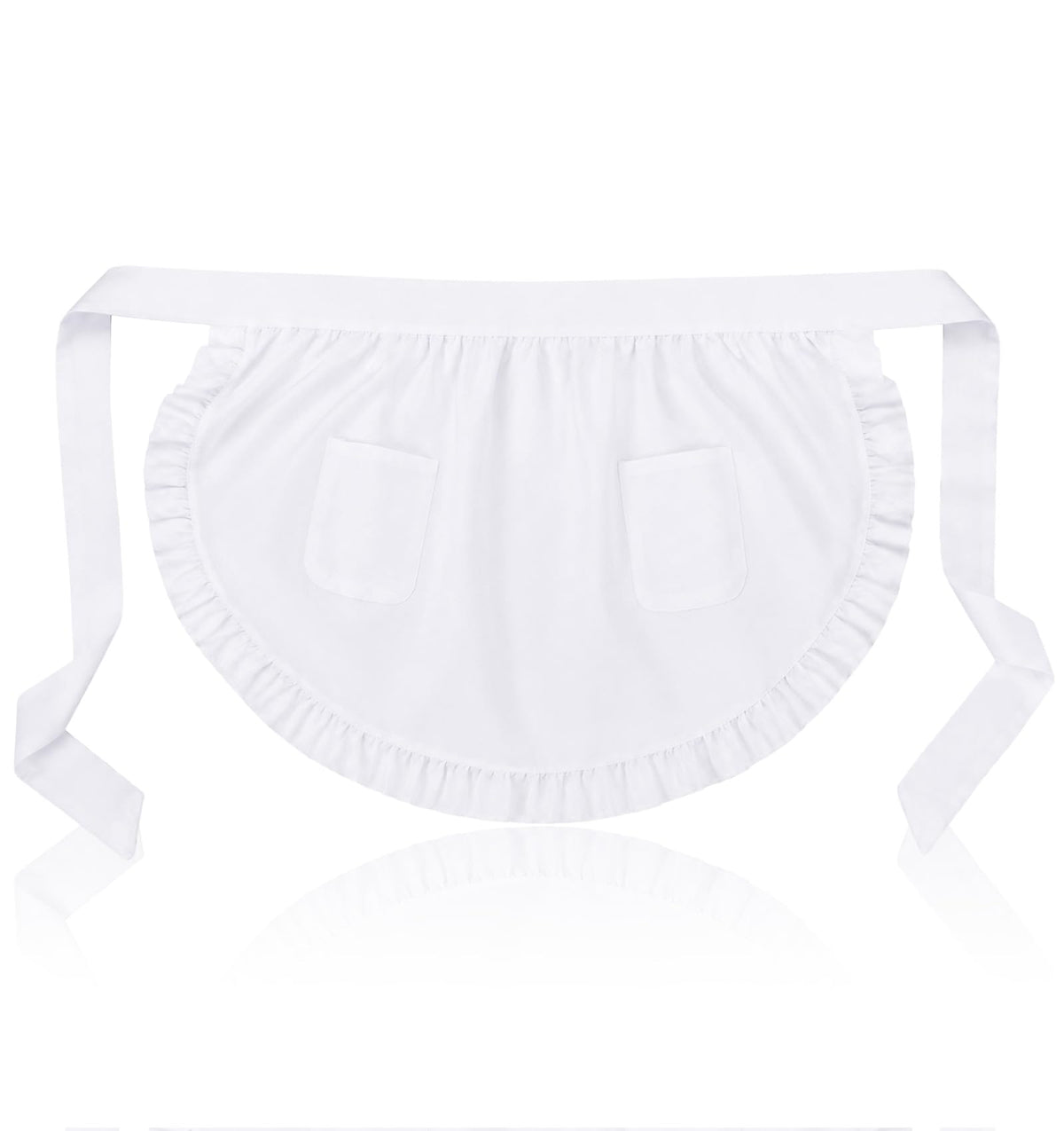 Half Apron by Acrbeli – One Size, Polyester, White, Model 5482JNBU7180
