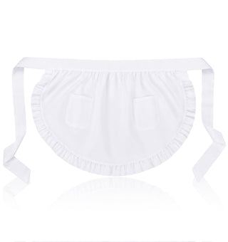 Half Apron by Acrbeli – One Size, Polyester, White, Model 5482JNBU7180