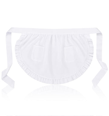 Half Apron by Acrbeli – One Size, Polyester, White, Model 5482JNBU7180