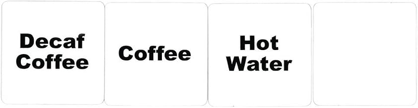 HUBERT Cling-On Labels for Hot Coffee Servers Set of 12-2"L x 2"H