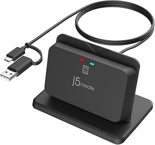 Universal Smart Card/CAC Reader Stand, TAA Compliant | Ideal for Enterprise, Banking, and Government. Compatible with Win, Mac and Linux (JUR261)