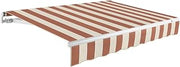 Awntech 14' Maui Right Motor (14' x 10') Retractable Patio Awning, Terracotta/Tan Multi