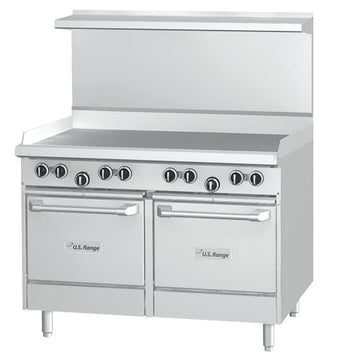 U Series 48" Gas Restaurant Range with 48" Griddle & (2) Storage Bases by Garland – Model U48-G48SS