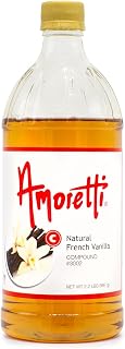 Amoretti French Vanilla Compound 2.2 lbs - Natural Flavors, Shelf Stable Even After Opening, Certified Kosher, TTB Approved, Perfect for Baking Applications & Beverages