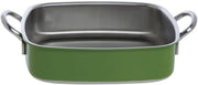 HUBERT Casserole Pan, 3-Ply Stainless Steel Square Green- 10 1/4" L x 10 1/4" W x 3" H