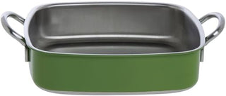 HUBERT Casserole Pan, 3-Ply Stainless Steel Square Green- 10 1/4" L x 10 1/4" W x 3" H