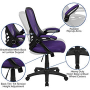 Flash Furniture Purple / Set of 1 / Contemporary Home Office Desk Chairs