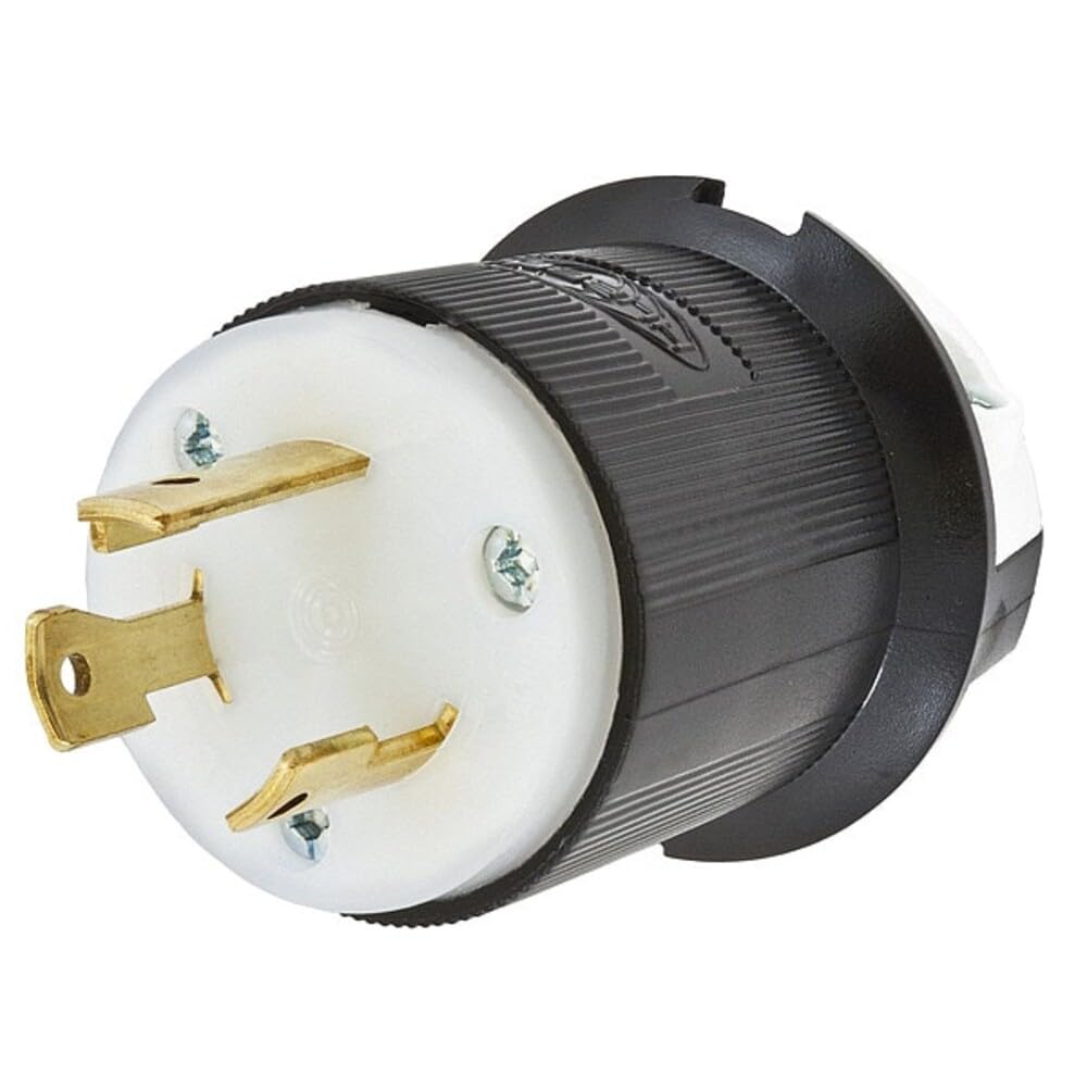 Locking Plug by Hubbell – SMALL, Nylon, Black, White, Model HBL2611