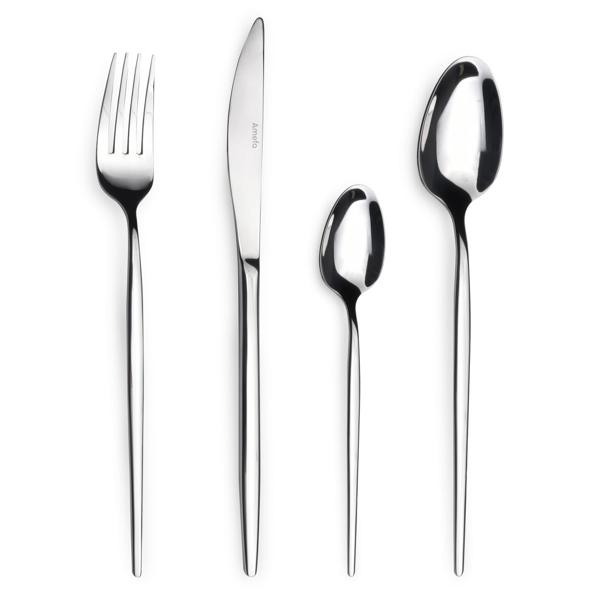 Soprano Mirror - 12 coffee/dessert spoons by Amefa – Model 6673