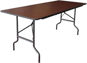 Global Industrial Folding Wood Table, 72"W x 30"L, Mahogany
