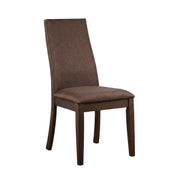 Polyester Upholstered Dining Chairs Set of by Furnifact – Upholstered, Brown, Pack of 2