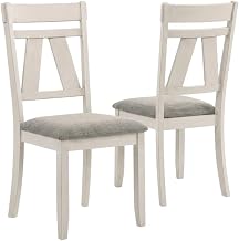 Starlight Canyon Home Solid Rubberwood Side Chairs Set of 2, Traditional Wooden Dining Room Chairs for Kitchen Table or Dinning Room, Brown