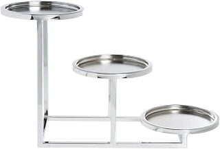 HUBERT Chrome 3-Tier Buffet Stand for Bowls - 8"L x 22"W x 13"H