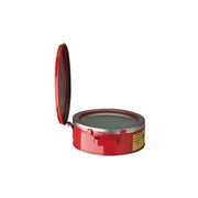 Bench Cans - 2gal bench canno basket by Justrite – 5.88"H, Steel, Red, Model 400-10575
