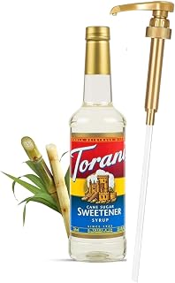 Jimoco® Syrup Pump Dispenser + Torani® Cane Sugar Syrup, 25.4 oz - Coffee Syrup Pump & Flavoring Bundle