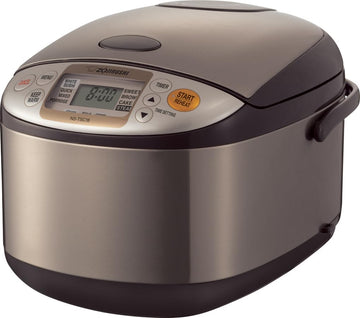 NS-TSC18 Micom Rice Cooker and Warmer - 1.8 Liters by Zojirushi – 10.0 cups, Stainless Steel, Gray, Model NS-TGC18