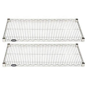 Soft Silver Wire Shelf Pack - 36" L x 18" D x 1" H by HUBERT – Alloy Steel, Silver, Pack of 2, Model A1836-TA