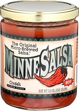 Clyde's Premium Salsas Minnesalsa Hot Chunky Salsa, The Original Micro-Brewed Salsa, 16 Ounce (Pack of 12)