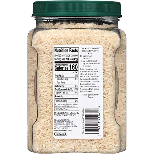 RiceSelect 32 Ounce (Pack of 4) / Organic Texmati White / 4 Basmati