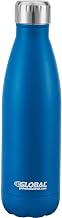 Global Industrial Double Wall Stainless Water Bottle, Blue, 17 Oz. - 24/Case