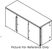 Perlick BBRN60 60"W 3 Section Narrow Door Remote Refrigeration Back Bar Cabinet