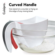 Scoop and Sift Flour Sifter by Cuisipro – Medium, 3 cups, Plastic, White, Model 1525