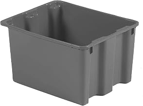 LewisBins Polylewton Polyethylene Tote, Gray, 19-1/2 X13X12-3/8" - Lot of 5