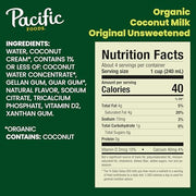 Pacific Foods Coconut Milk / 32 Fl Oz (Pack of 1) / 1 Coconut Milk Beverage