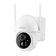360 Degree Smart WiFi Wireless PTZ Dome Security Camera with Solar Panel by Gyration – White, Model Cyberview 3020