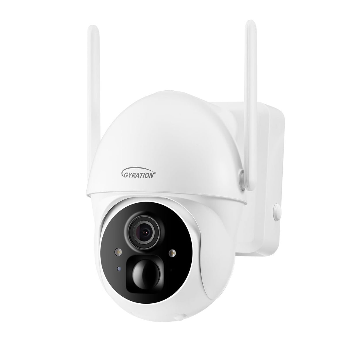 360 Degree Smart WiFi Wireless PTZ Dome Security Camera with Solar Panel by Gyration – White, Model Cyberview 3020