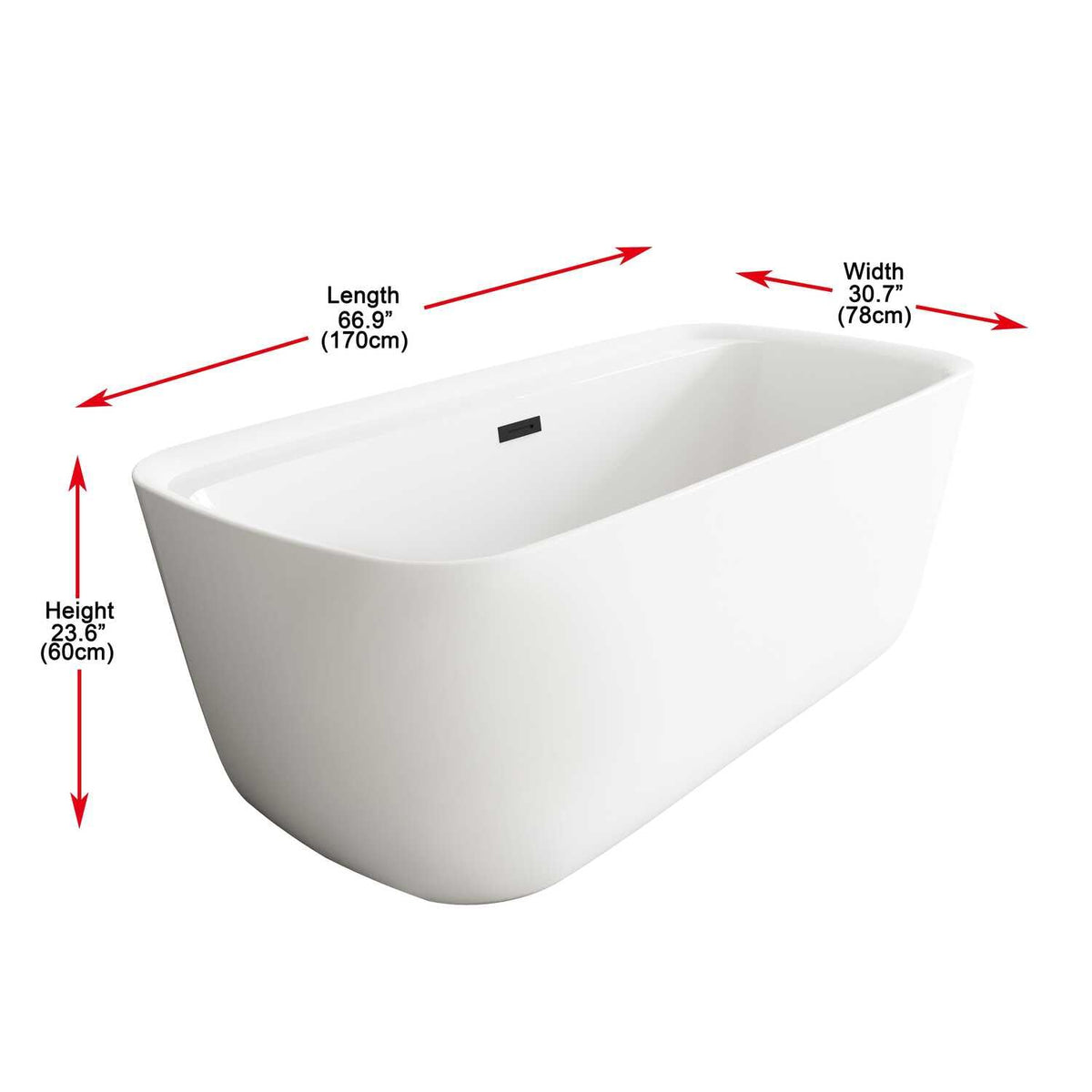 Calum Soaking Bathtub by Lighting Design – Chrome