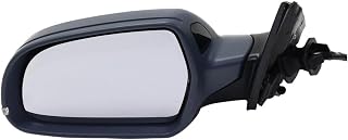 Side Mirror Left Painted for Audi A4 2012-2016 | Heated Power, Left, with Lange Change Assist, OE# 15757233 AU1320140, Direct Fit