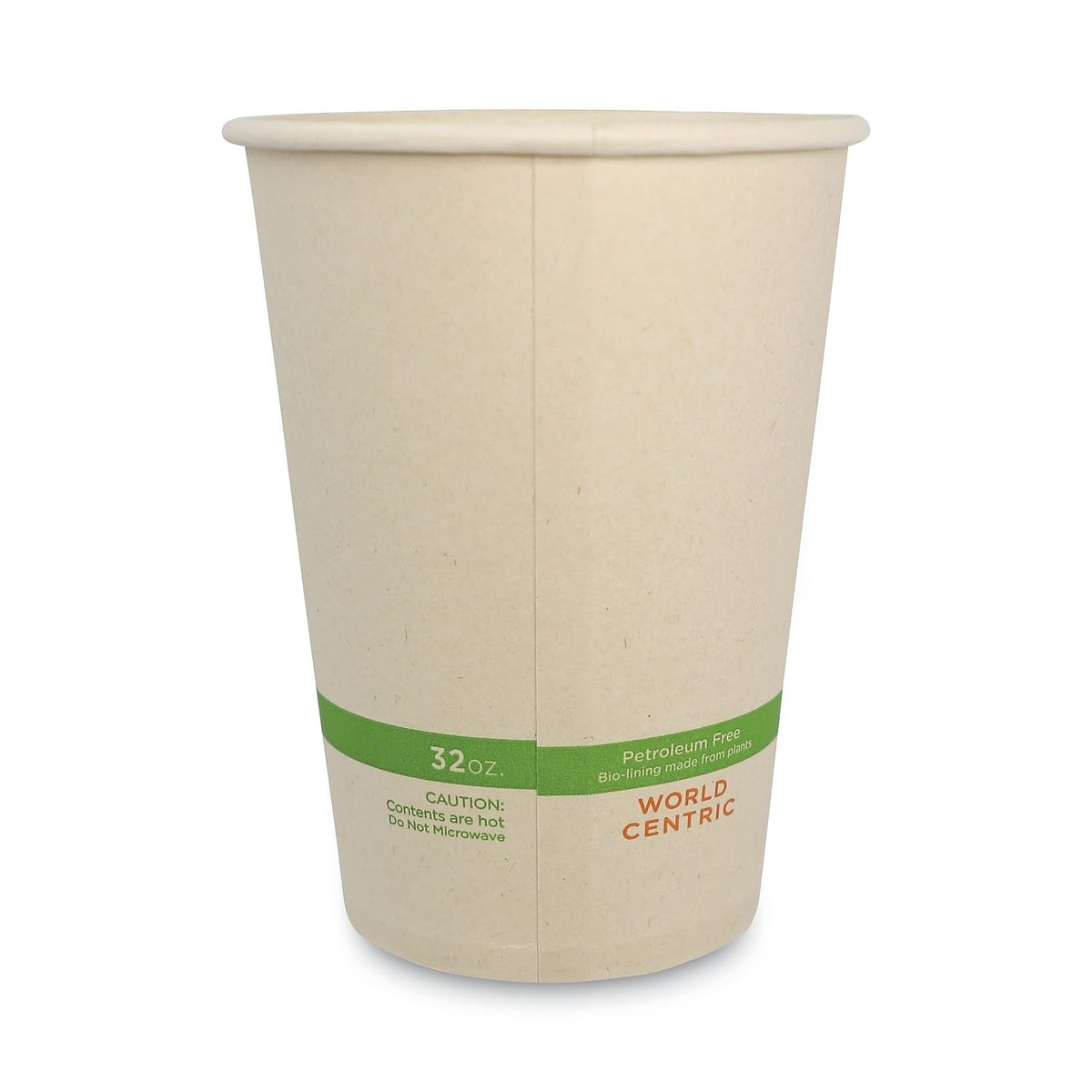 World Centric BO-SU-32 100% Compostable No Tree Paper Bowl – Made from Unbleached Sugarcane Paper, 32 oz, Natural Color (Pack of 500)
