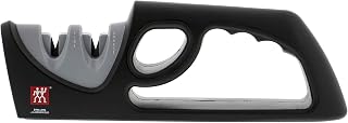 ZWILLING 2-Stage Ultra-Sharp Knife Sharpener, Hand Held Knife Sharpener | Restores Ultra-Sharp Blades in Seconds. For Western Style Blades. Sharpening Ceramic Rods Have Both Coarse & Fine Grits