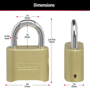 Gold Combination Padlock by Master Lock – 40 Pack, Alloy Steel, Gold, Pack of 40, Model P67781