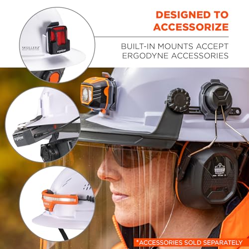 Ergodyne Red / Full Brim Safety Helmet - Type 2, Class C / 1 Head Protection