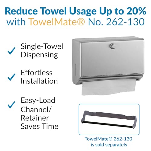 Bobrick 7-1/8" / Knob-Latch / Silver Paper Towel Holders